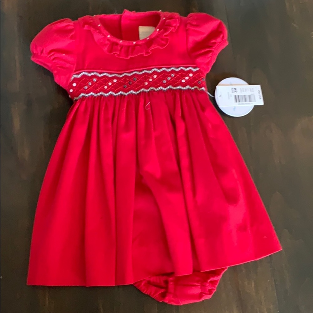 Red corduroy dress